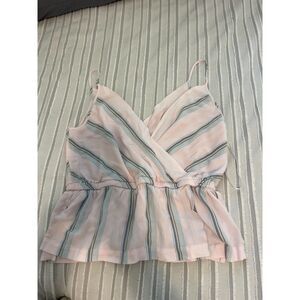free people striped tank top size medium